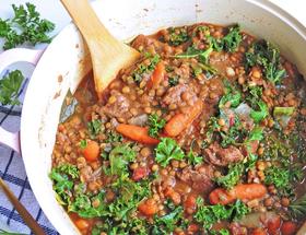 Beef Stew with Lentils and Kale (Instant Pot) Beef Stew with Lentils and Kale (Instant Pot)