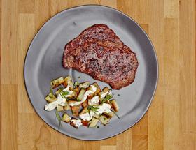 Rib Eye Steaks with Tarragon Potatoes Rib Eye Steaks with Tarragon Potatoes