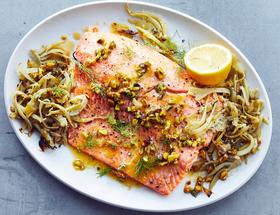 Wild Salmon With Fennel and Pistachios Wild Salmon With Fennel and Pistachios