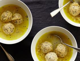 Stuffed Matzoh Ball Soup with Chicken & Apples Stuffed Matzoh Ball Soup with Chicken & Apples