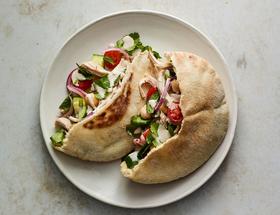 Turkey Pitas With Cucumbers, Chickpeas and Tahini Turkey Pitas With Cucumbers, Chickpeas and Tahini