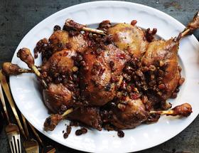 Duck Confit with Pickled Raisins Duck Confit with Pickled Raisins