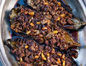 Stuffed Eggplant with Lamb and Pine Nuts Stuffed Eggplant with Lamb and Pine Nuts