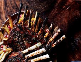 Pomegranate and Fennel-Glazed Rack of Lamb Pomegranate and Fennel-Glazed Rack of Lamb
